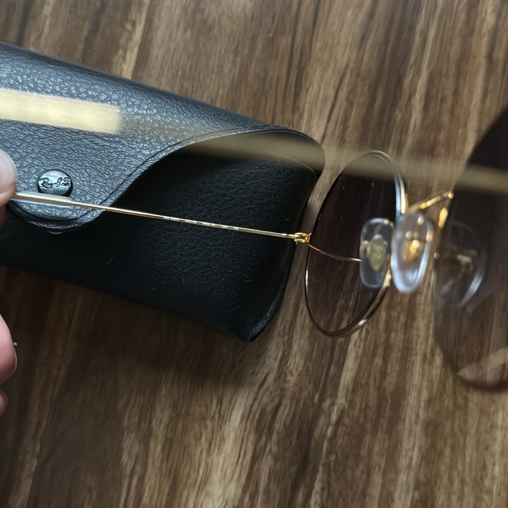 Ray-Ban RB3592 JA-JO 001/I9 50M Gold/Blue Gradient Sunglasses Round Lens - Picture 3 of 7